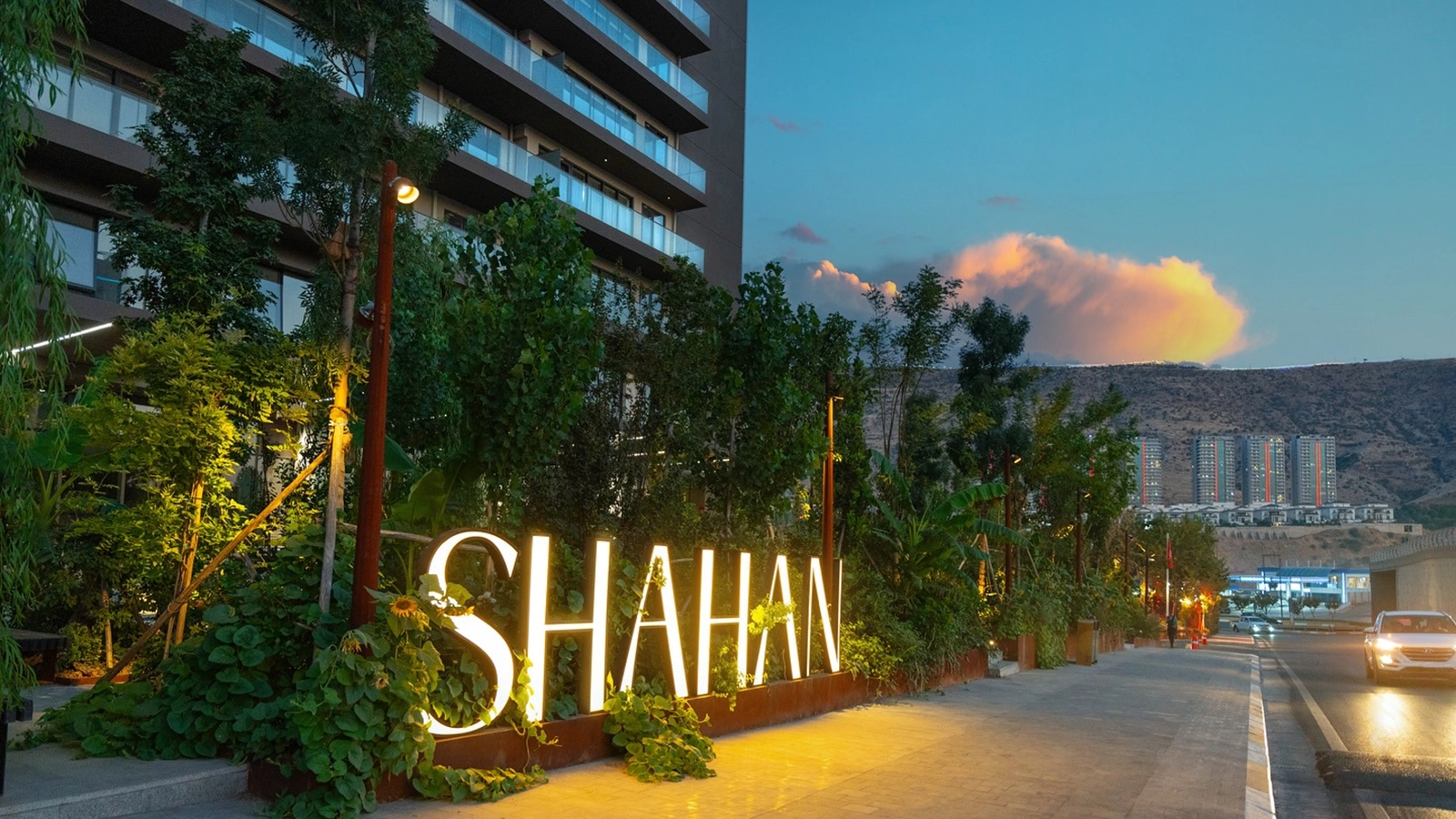 shahan tower exterior facade