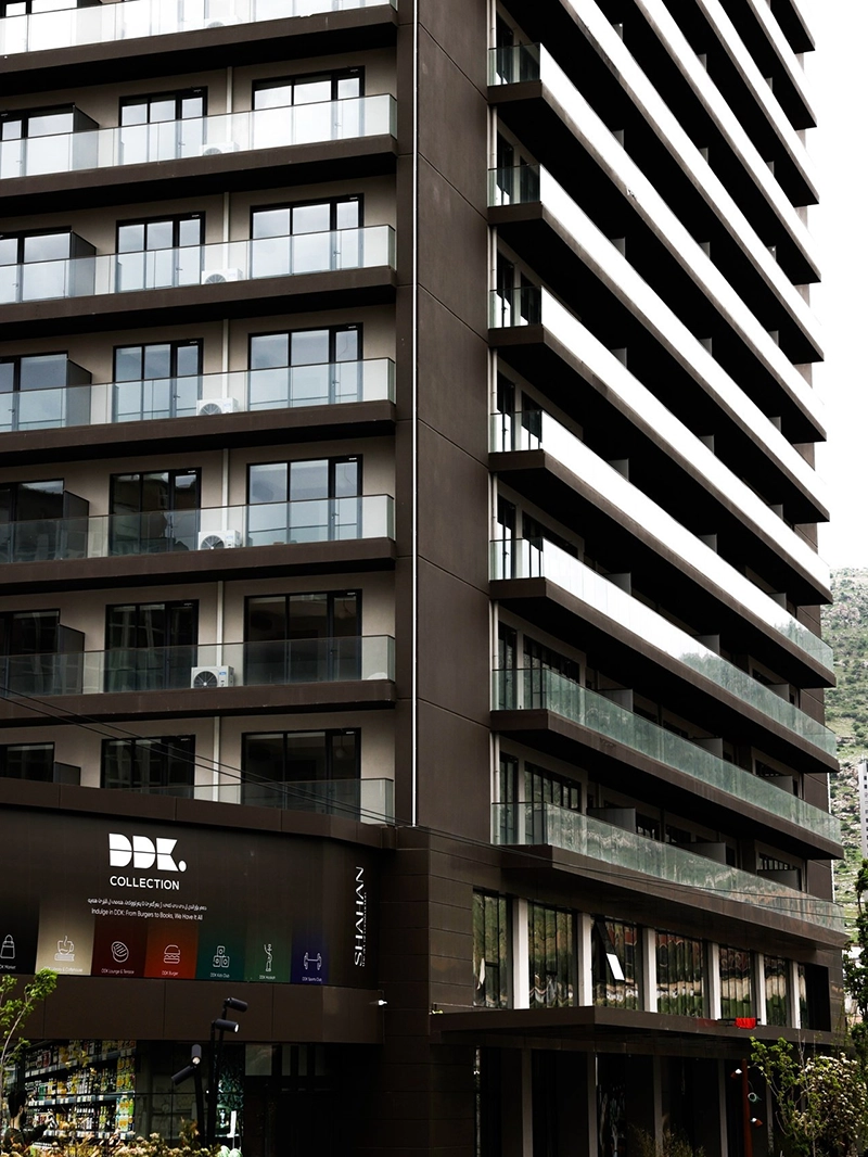 shahan tower exterior facade